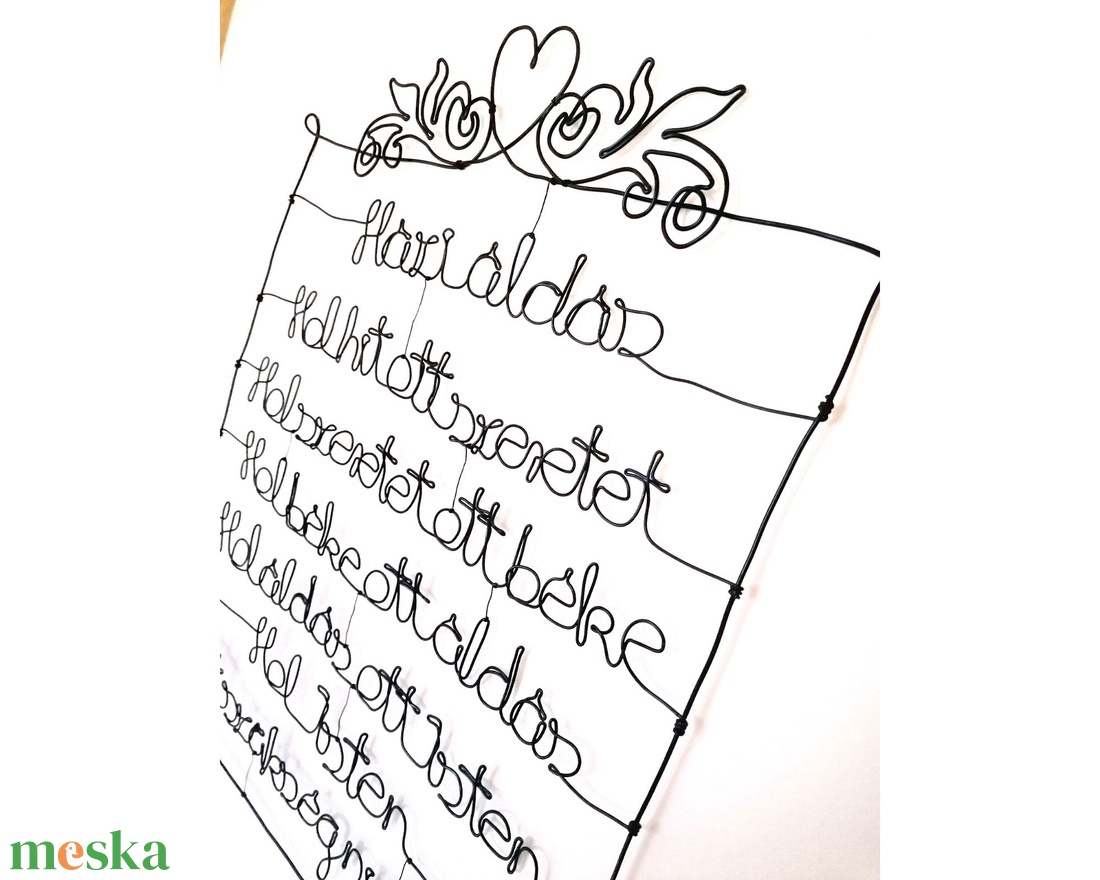 Katolikus házi áldás drótból - modern falra akasztható dekoráció - otthon & életmód - vallás - házi áldás - Meska.hu Katolikus házi áldás drótból - modern falra akasztható dekoráció - otthon & életmód - vallás - házi áldás - Meska.hu