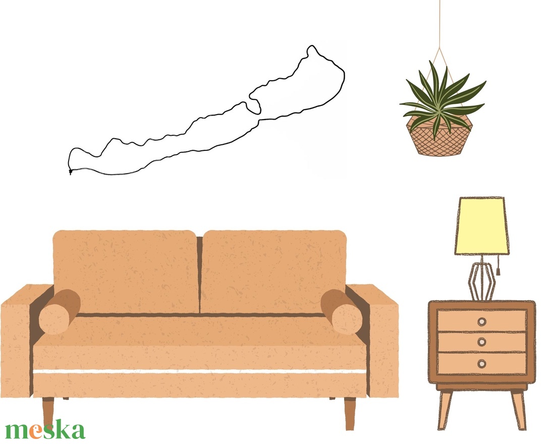 Balatoni körvonal - egyedi méretben - otthon & életmód - dekoráció - dísztárgy - Meska.hu