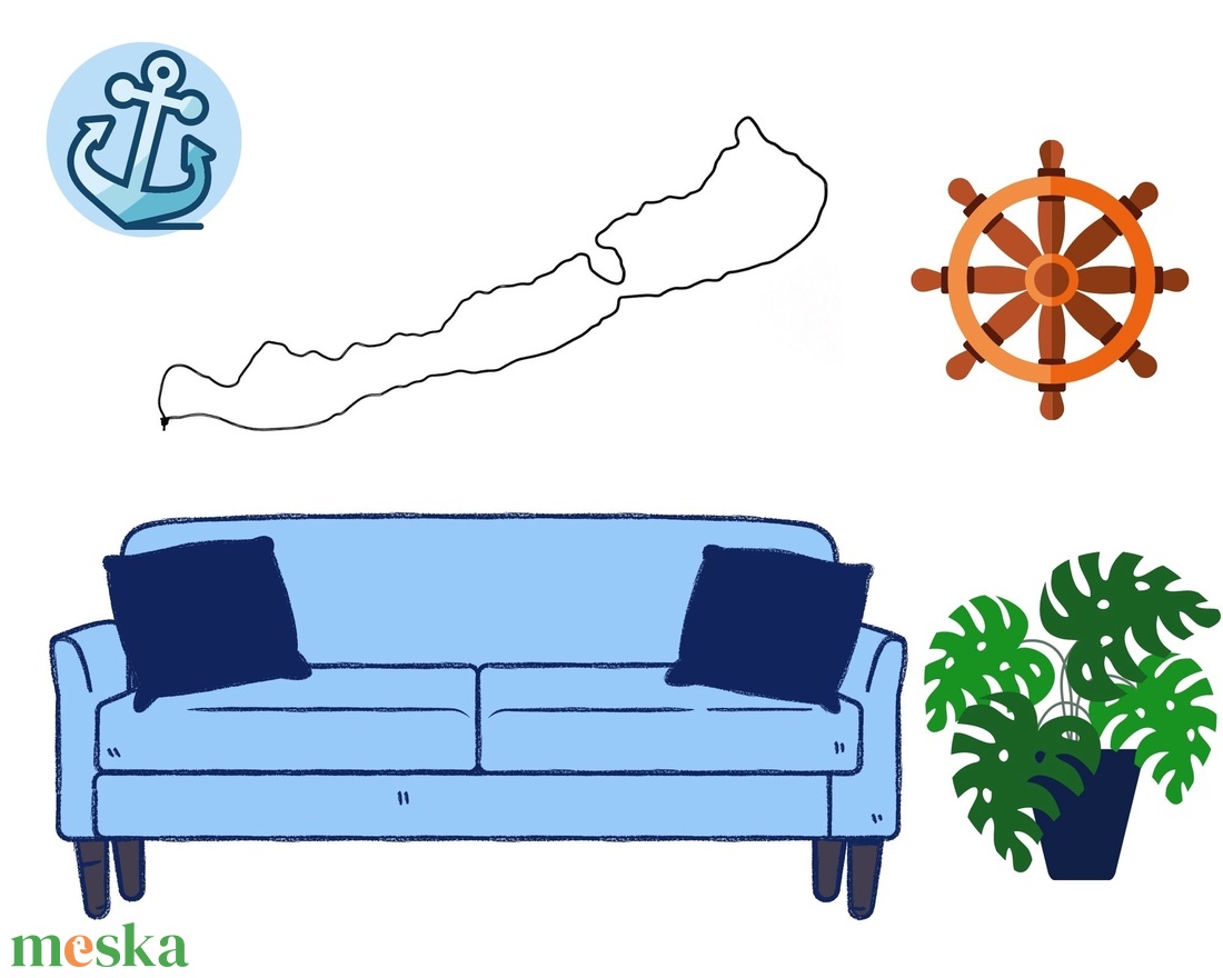 Balatoni körvonal - egyedi méretben - otthon & életmód - dekoráció - dísztárgy - Meska.hu