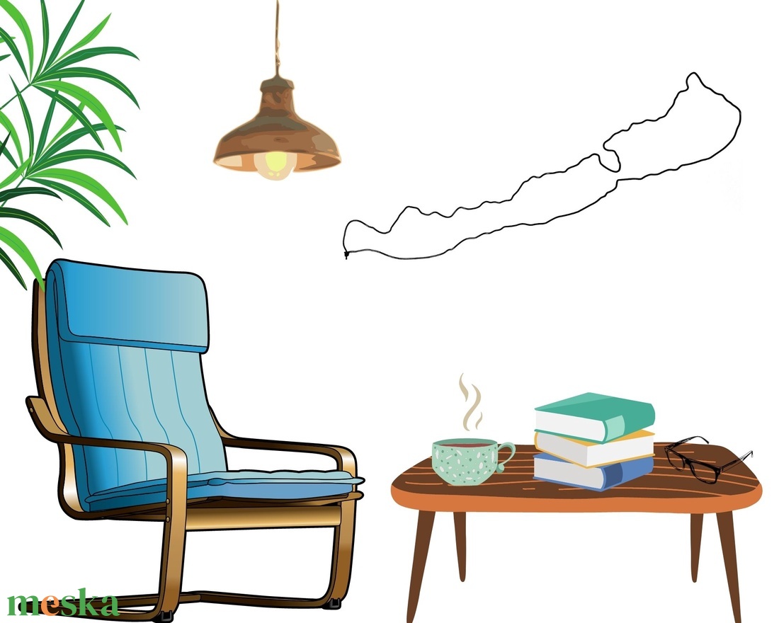 Balatoni körvonal - egyedi méretben - otthon & életmód - dekoráció - dísztárgy - Meska.hu