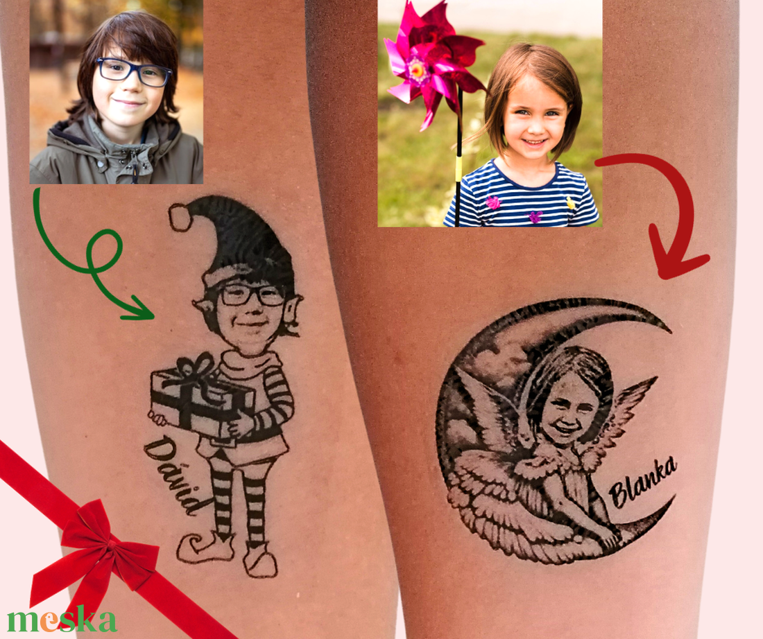 Karácsonyi fényképes tetoválások - Egyedi ideiglenes tetkók - Lemosható tattoo, kamutetkó - angyal, karácsonyi manó - karácsony - karácsonyi lakásdekoráció - karácsonyi manók, figurák - Meska.hu Karácsonyi fényképes tetoválások - Egyedi ideiglenes tetkók - Lemosható tattoo, kamutetkó - angyal, karácsonyi manó - karácsony - karácsonyi lakásdekoráció - karácsonyi manók, figurák - Meska.hu
