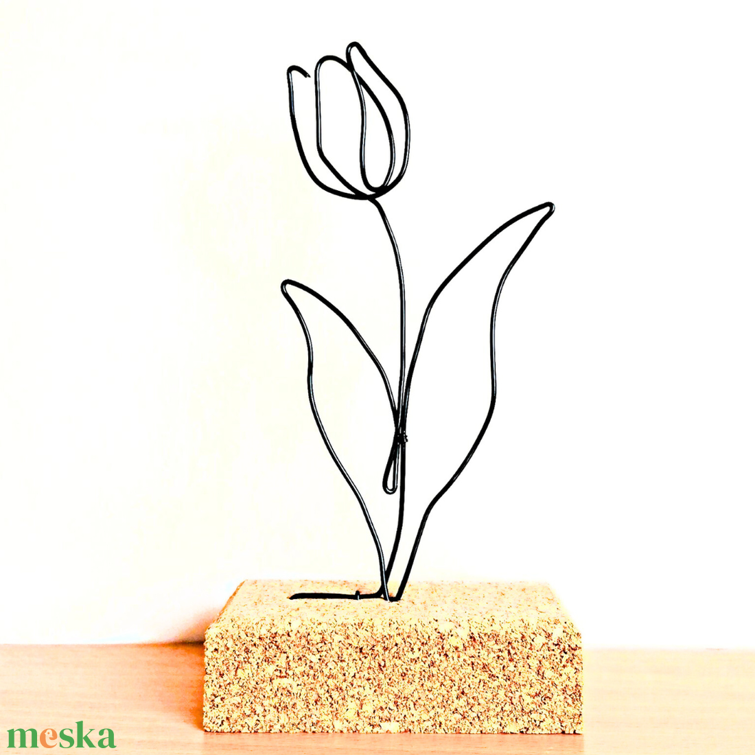 2 db tulipán drótból - asztali lakásdekoráció - virágos ajándékötlet hölgyeknek, nőknek, édesanyáknak- ballagási ajándék - otthon & életmód - dekoráció - virágdísz és tartó - csokor & virágdísz - Meska.hu