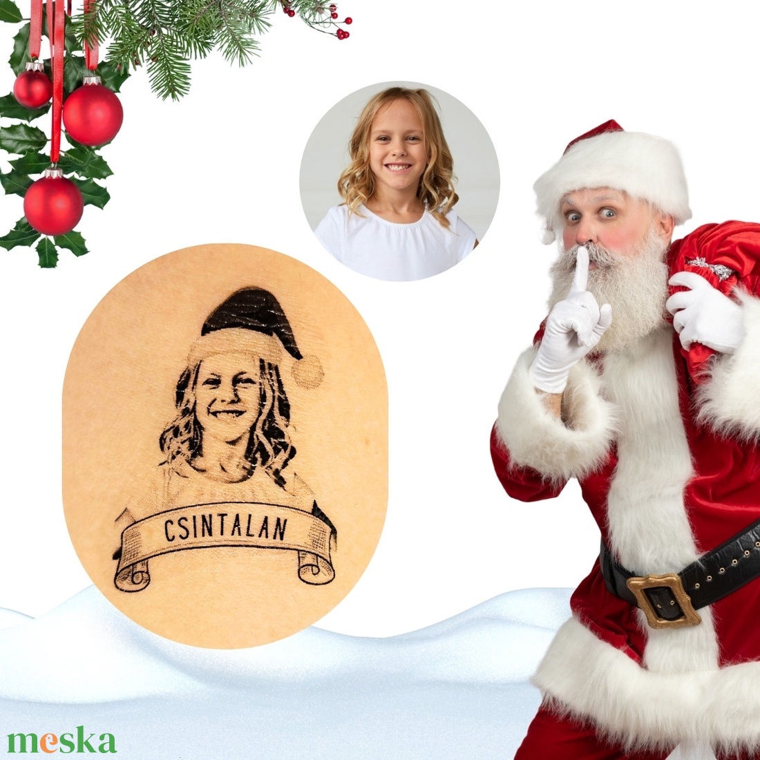 Fényképes, lemosható tetkók a Mikulástól - Kreatív ajándék a Télapótól a mikulás csomagba, csizmába gyerekeknek - karácsony - mikulás - mikulás ajándékok - Meska.hu