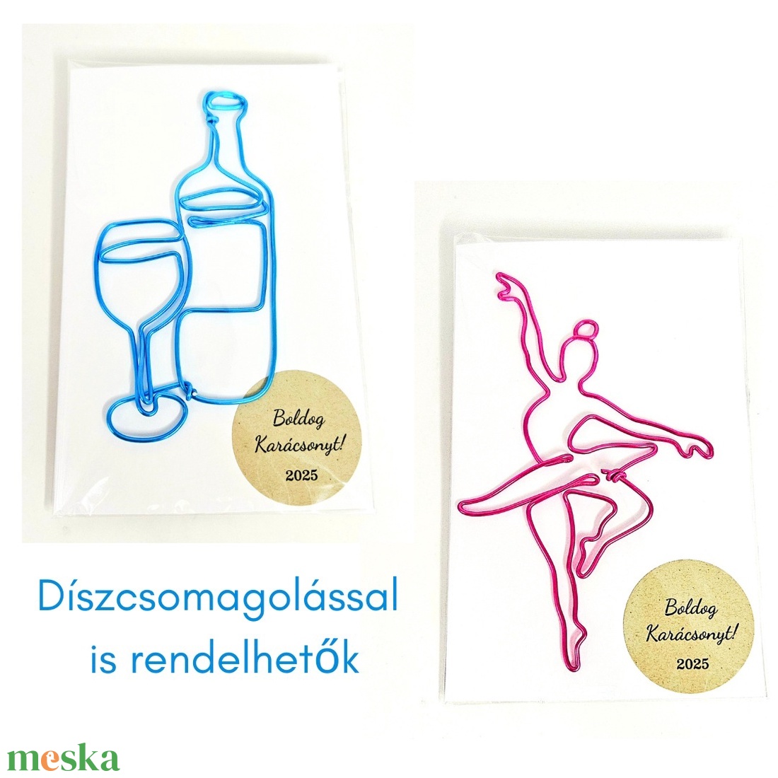 Karácsonyfadíszek drótból BÁRMILYEN formával - egyedi karácsonyi dekoráció a fenyőre - személyre szóló apró ajándék - karácsony - karácsonyi lakásdekoráció - karácsonyfadíszek - Meska.hu