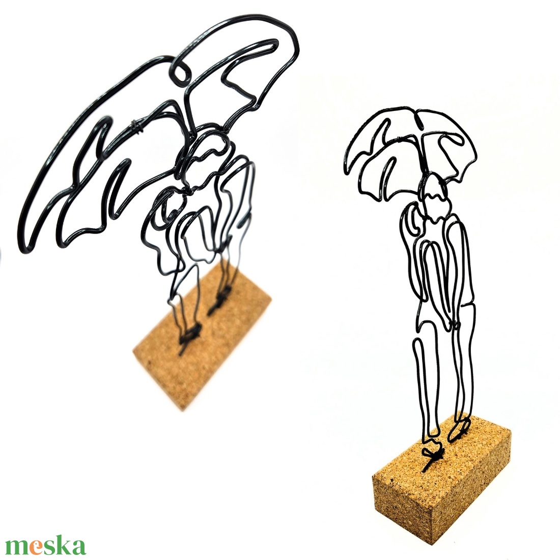 Az első csók - drótból készült szobor / Szerelem - eljegyzési és évfordulós ajándék Valentin napra - Bálint napi ajándék - otthon & életmód - dekoráció - dísztárgy - Meska.hu