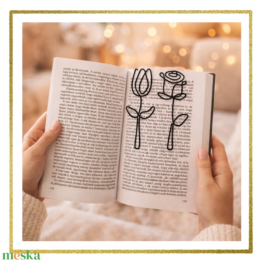 Virágos könyvjelzők drótból - ajándék hölgyeknek, kislányoknak, ovisoknak- Nőnapra szeretettel - Nőnapi tulipán, rózsa - könyv & zene - könyvjelző - Meska.hu