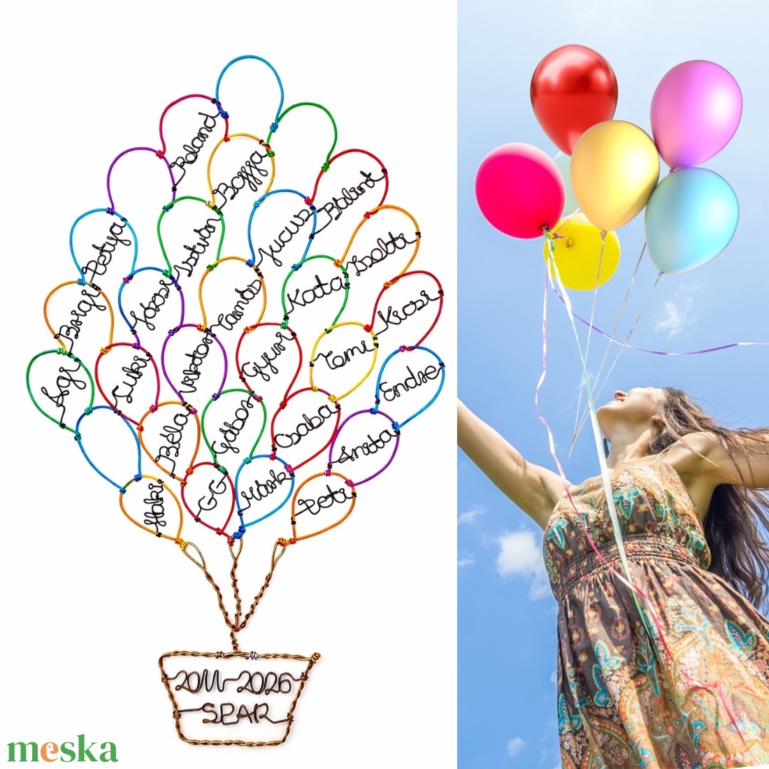 Hőlégballon - Búcsúztató ajándék nyugdíjas és munkahelyet váltó kollégának, munkatársaknak - Munkahelyváltás  - otthon & életmód - dekoráció - dísztárgy - Meska.hu
