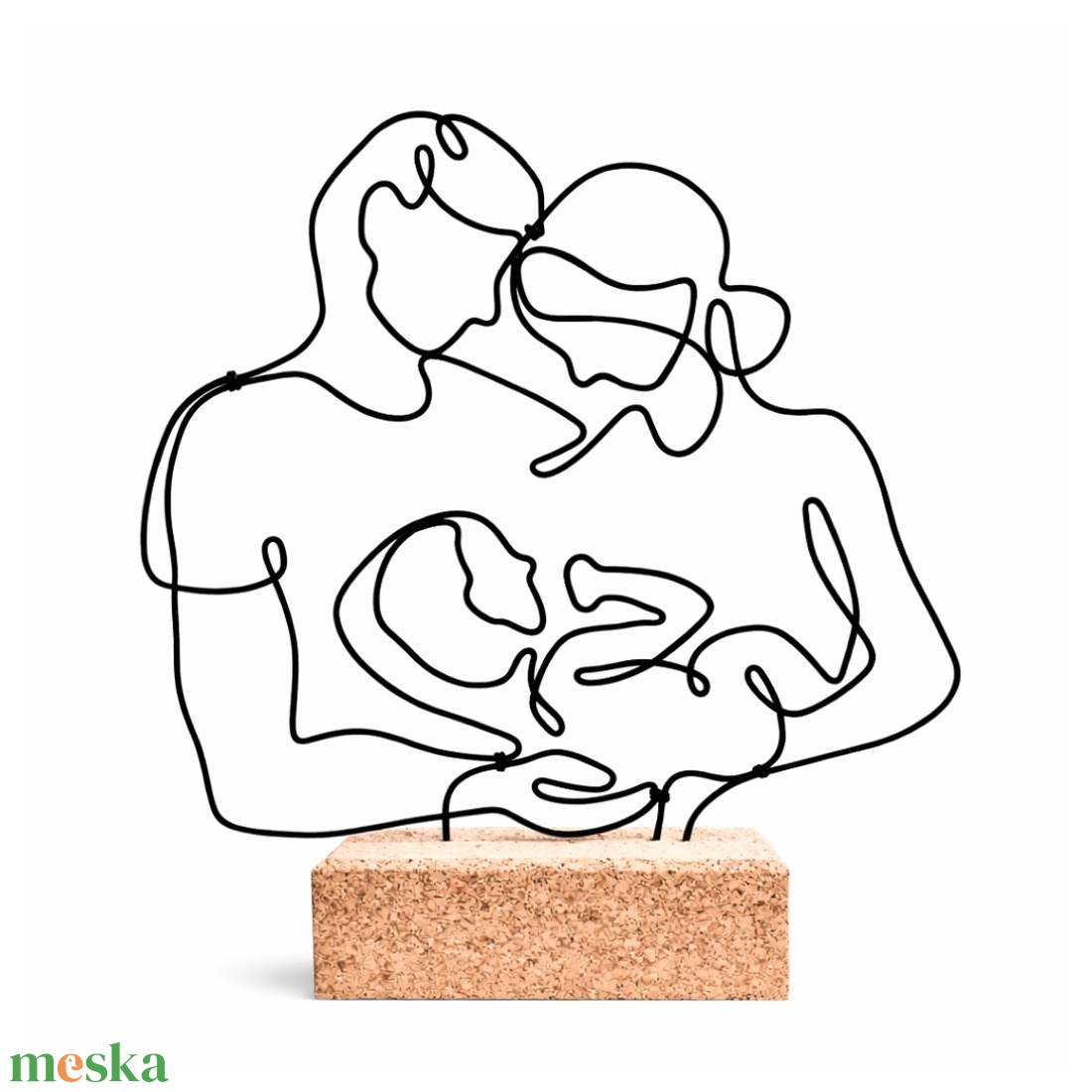 Egyedi babalátogató ajándék újszülöttnek és szülőknek - Maradandó családi emlék - Modern babaszoba dekoráció drótból - baba - mama - babalátogató ajándékcsomag - Meska.hu