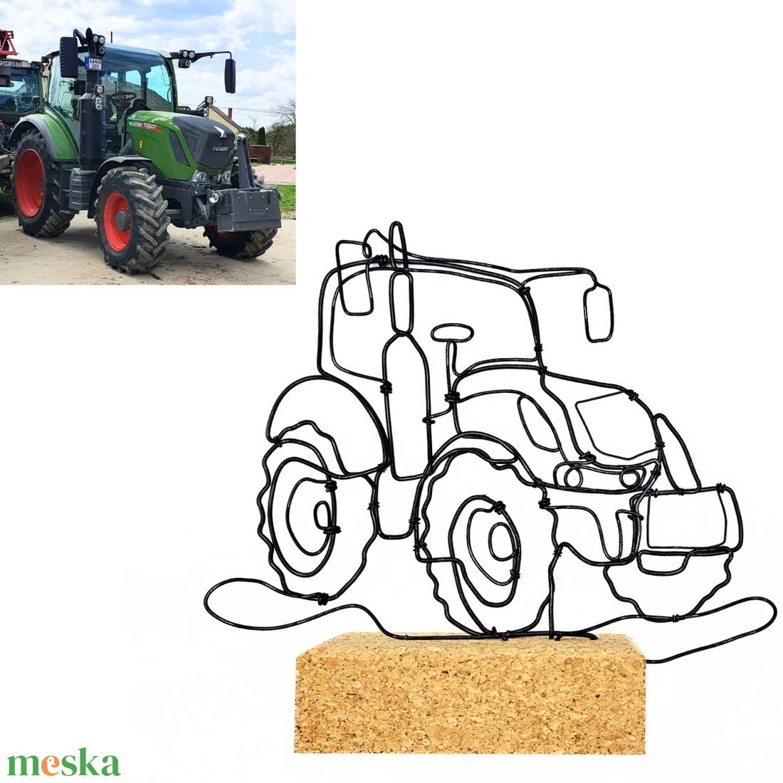 Egyedi szobor drótból fénykép alapján - kreatív ajándékötlet férfiaknak karácsonyra - autó, motor, sport, hobby - otthon & életmód - dekoráció - dekoratív figurák és szobrok - Meska.hu