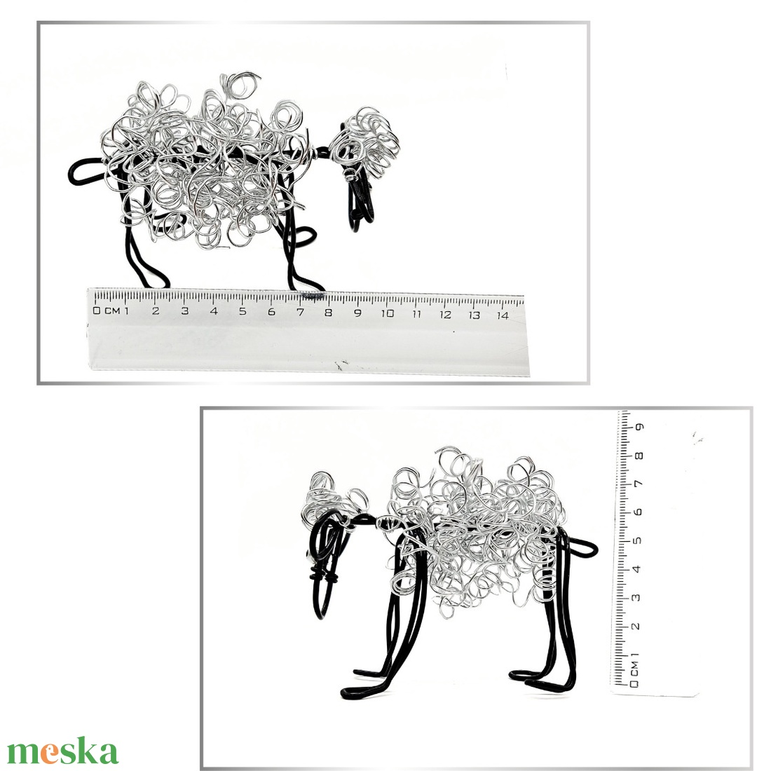 Húsvéti bárány figura drótból- lakásdekoráció - kreatív, kézműves ajándék húsvétra locsolóknak, gyerekeknek, tanároknak - ünnepi díszek, dekorációk - húsvéti díszek és dekorációk - húsvéti asztaldíszek - Meska.hu