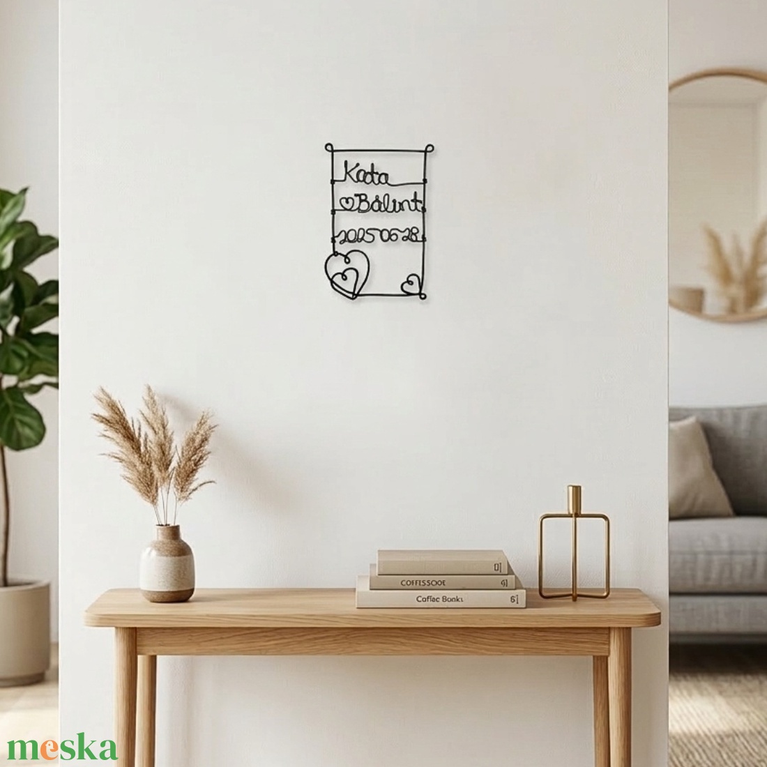 Kreatív, drótból készített pénzátadó esküvőre - Ötletes, személyre szabott nászajándék pénz vagy utalvány átadásához - esküvő - emlék & ajándék - nászajándék - esküvői pénzátadó boríték, kártya - Meska.hu