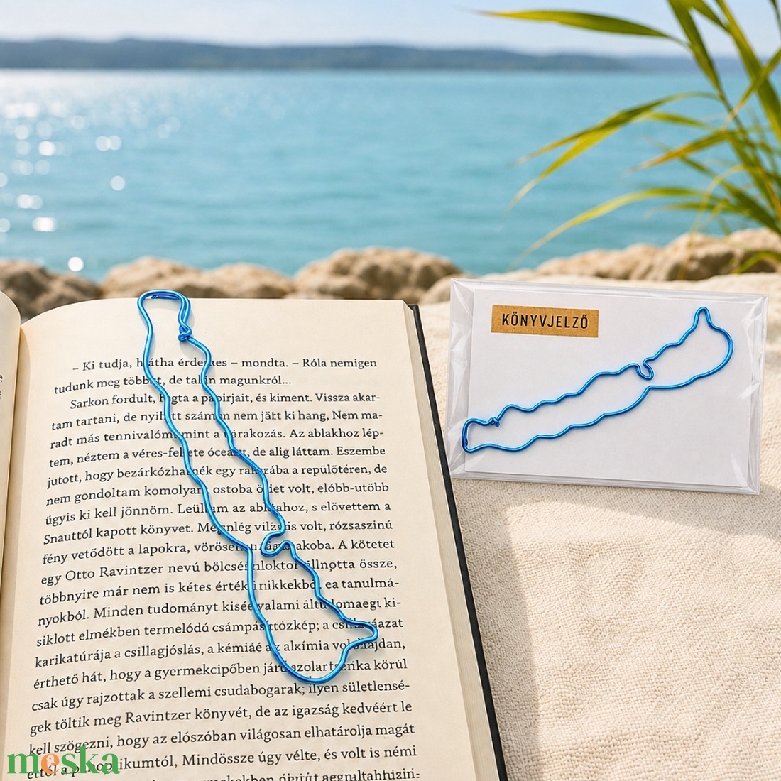 3 db Balaton formájú könyvjelző kék drótból � Egyedi ajándék könyvmolyoknak, a Balaton szerelmeseinek, Balatoni szuvenír - könyv & zene - könyvjelző - Meska.hu