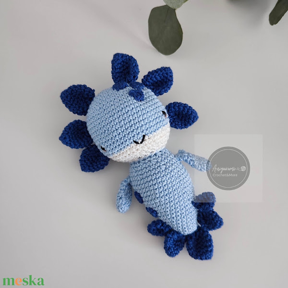 Horgolt mexikói axolotl - játék & sport - plüssállat & játékfigura - más figura - Meska.hu