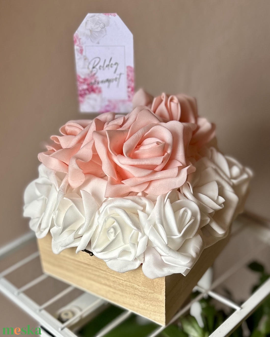 Rózsabox  - otthon & életmód - dekoráció - virágdísz és tartó - virágbox, virágdoboz - Meska.hu