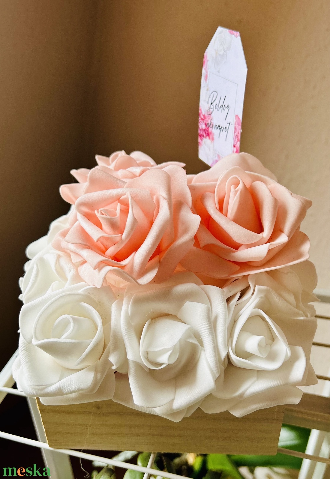 Rózsabox  - otthon & életmód - dekoráció - virágdísz és tartó - virágbox, virágdoboz - Meska.hu