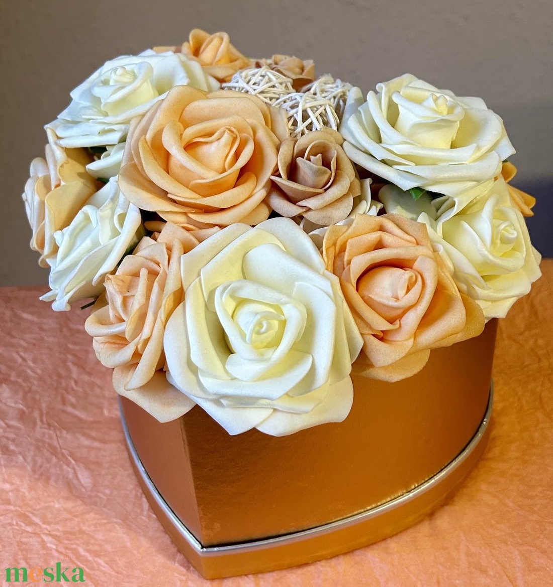 Rózsabox  - otthon & életmód - dekoráció - virágdísz és tartó - csokor & virágdísz - Meska.hu