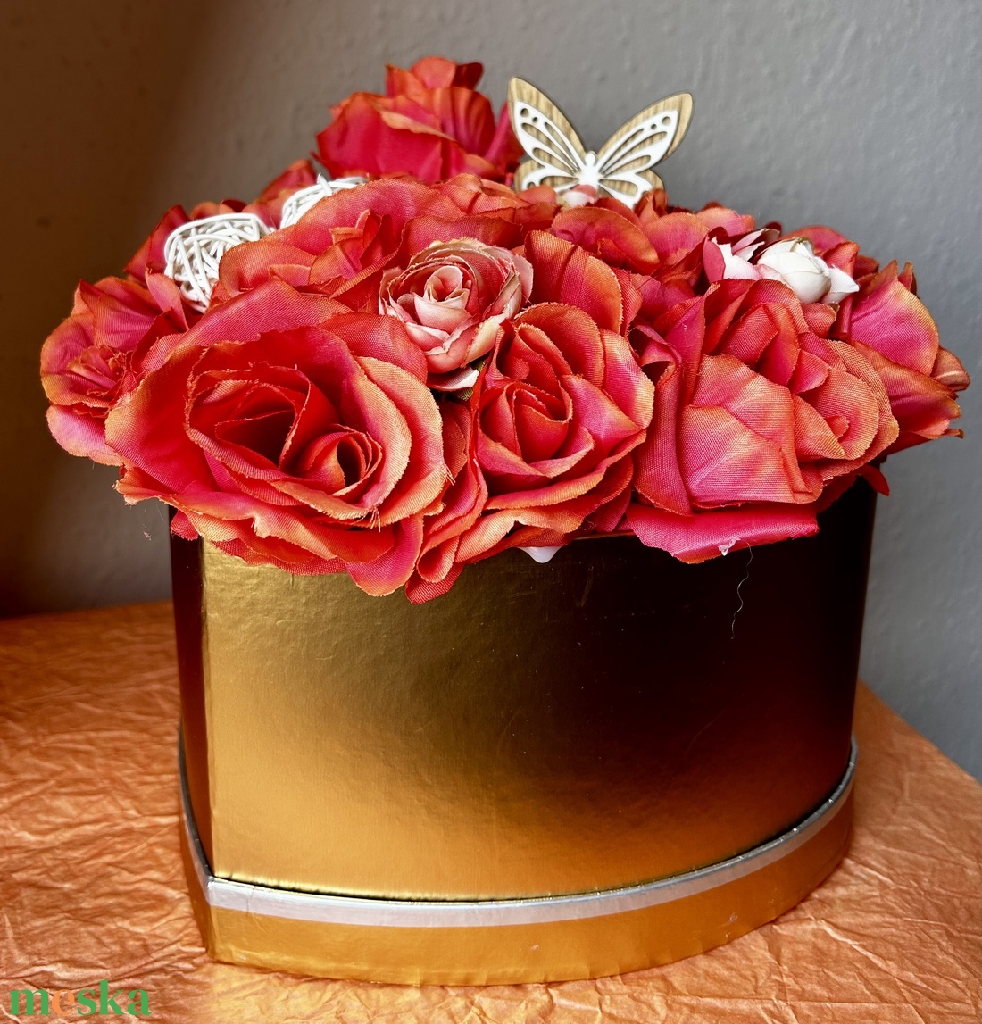 Rózsabox  - otthon & életmód - dekoráció - virágdísz és tartó - csokor & virágdísz - Meska.hu