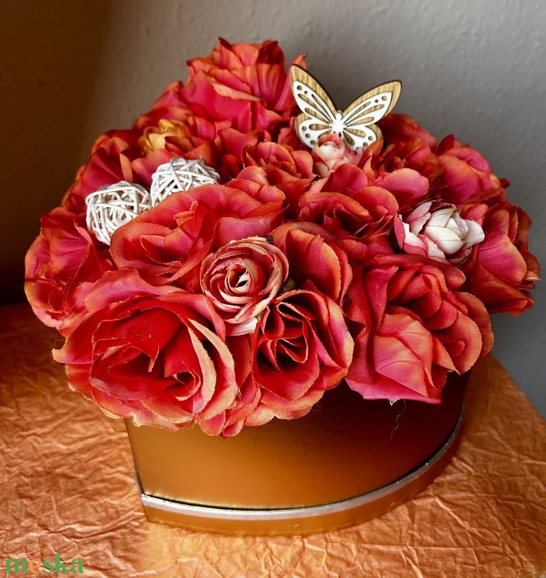 Rózsabox  - otthon & életmód - dekoráció - virágdísz és tartó - csokor & virágdísz - Meska.hu