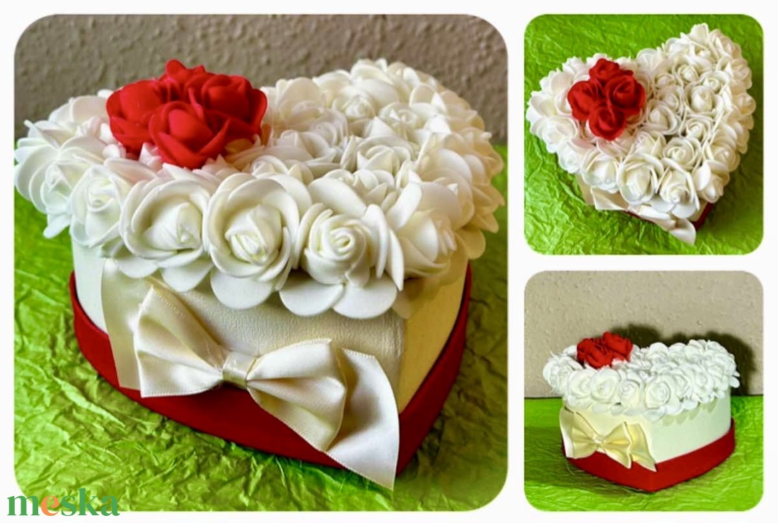 Rózsa box - otthon & életmód - dekoráció - asztal és polc dekoráció - asztaldísz - Meska.hu