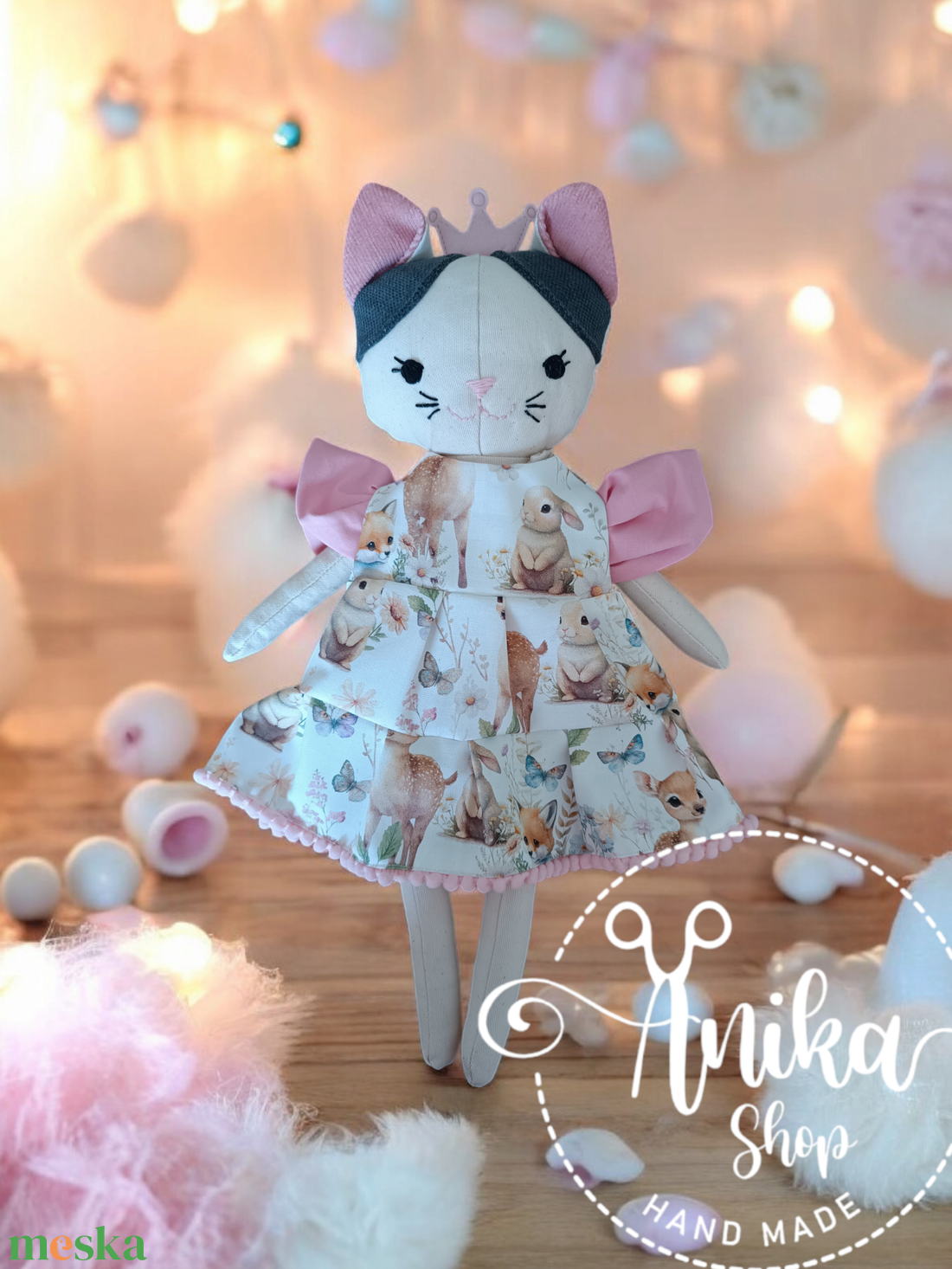 Parajdi sópárnás Cica baba  - játék & sport - baba & babaház - öltöztethető baba - Meska.hu