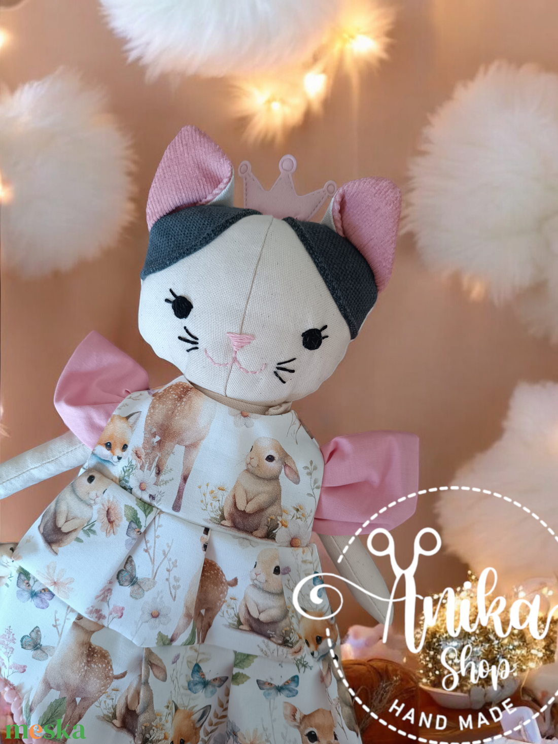 Parajdi sópárnás Cica baba  - játék & sport - baba & babaház - öltöztethető baba - Meska.hu