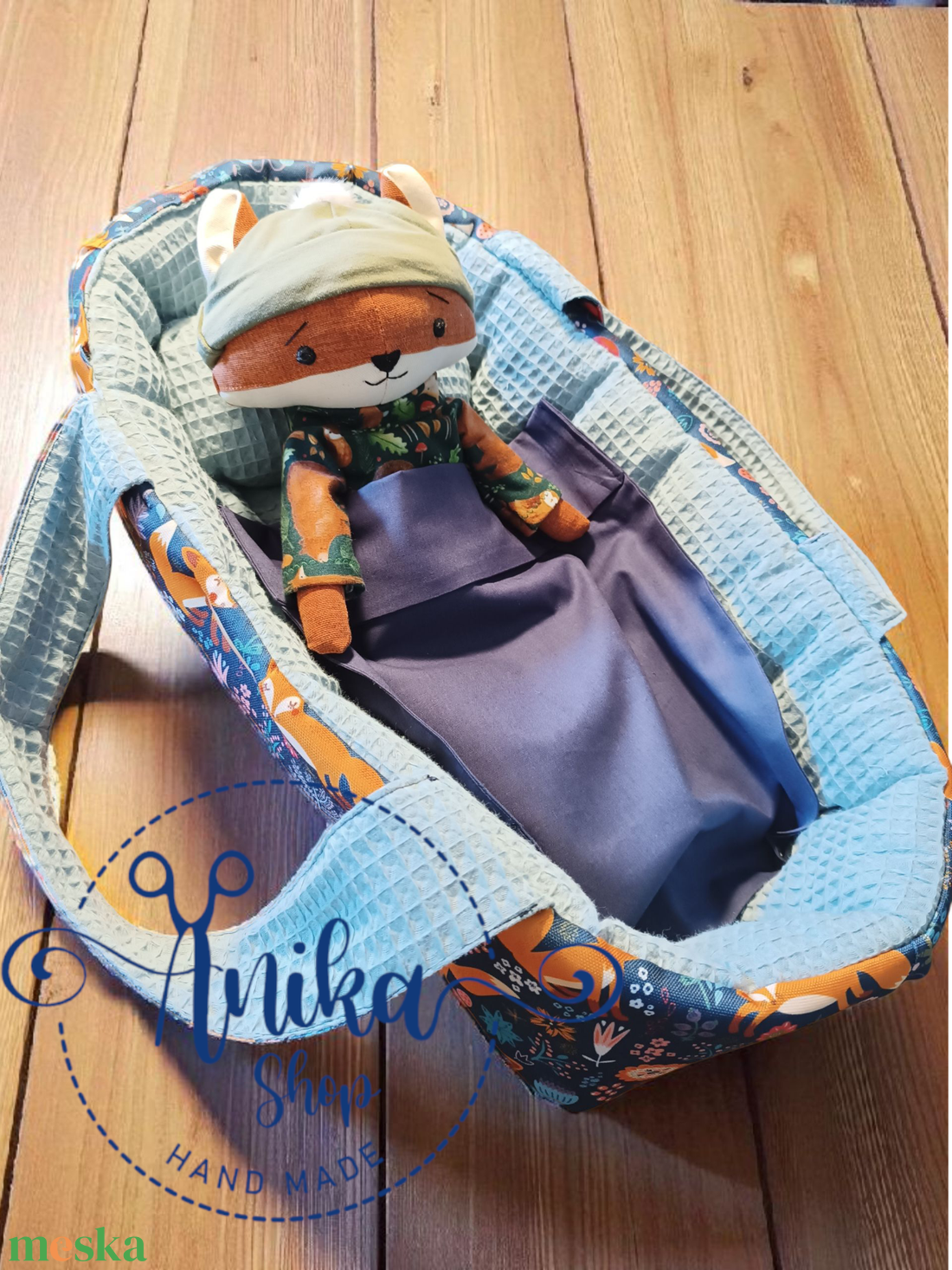 Mózeskosár játék babáknak  - játék & sport - 3 éves kor alattiaknak - kenguru & hordozó - Meska.hu