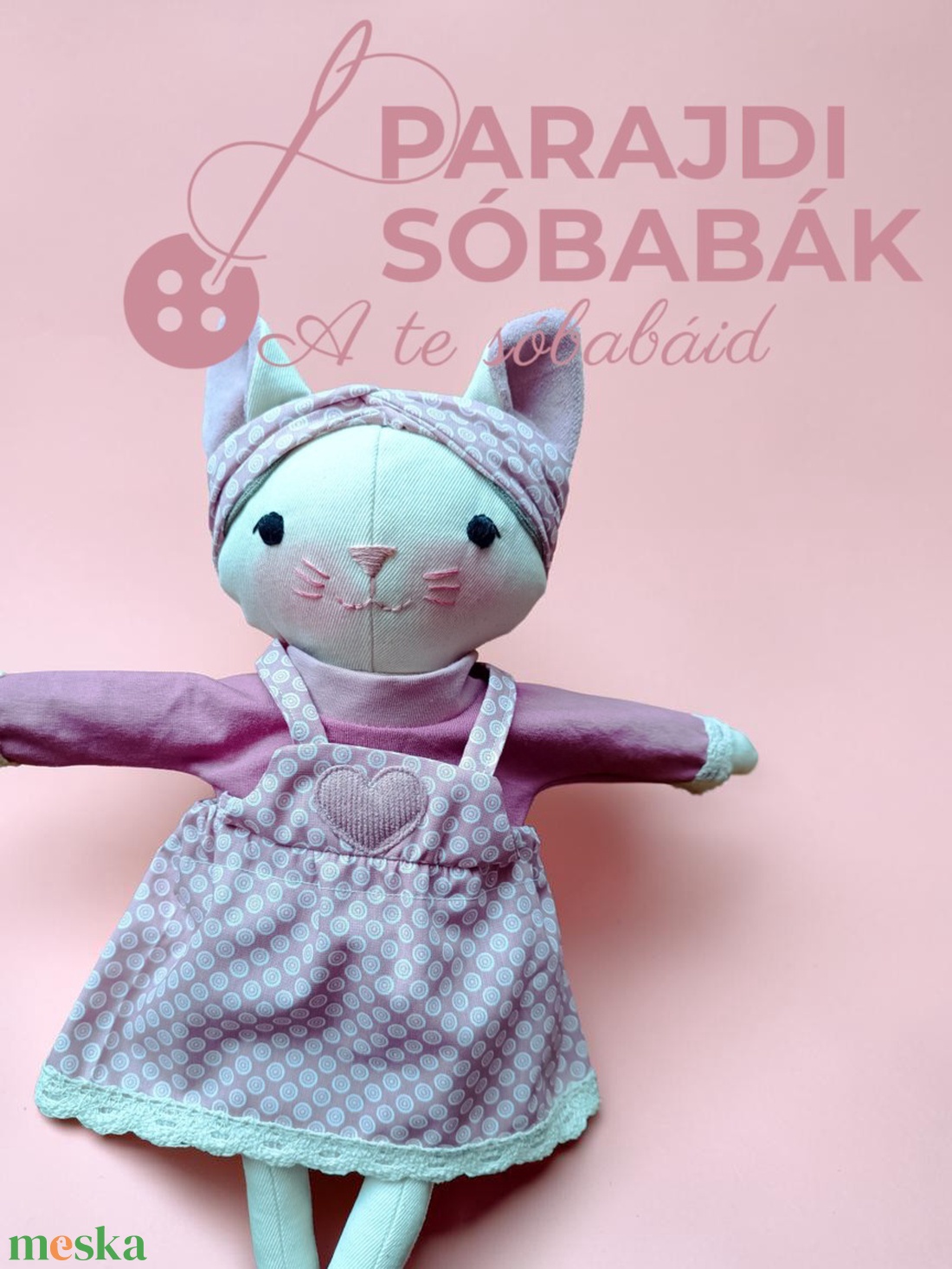 Parajdi Sóbabák - Cica  - játék & sport - baba & babaház - öltöztethető baba - Meska.hu
