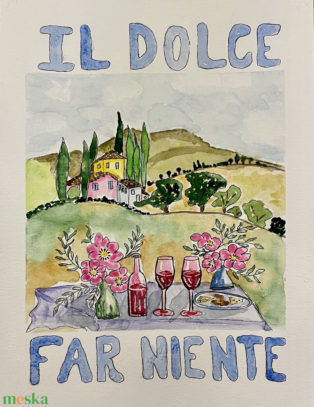 Il Dolce Far Niente - Édes semittevés - művészet - festmény - akvarell - Meska.hu