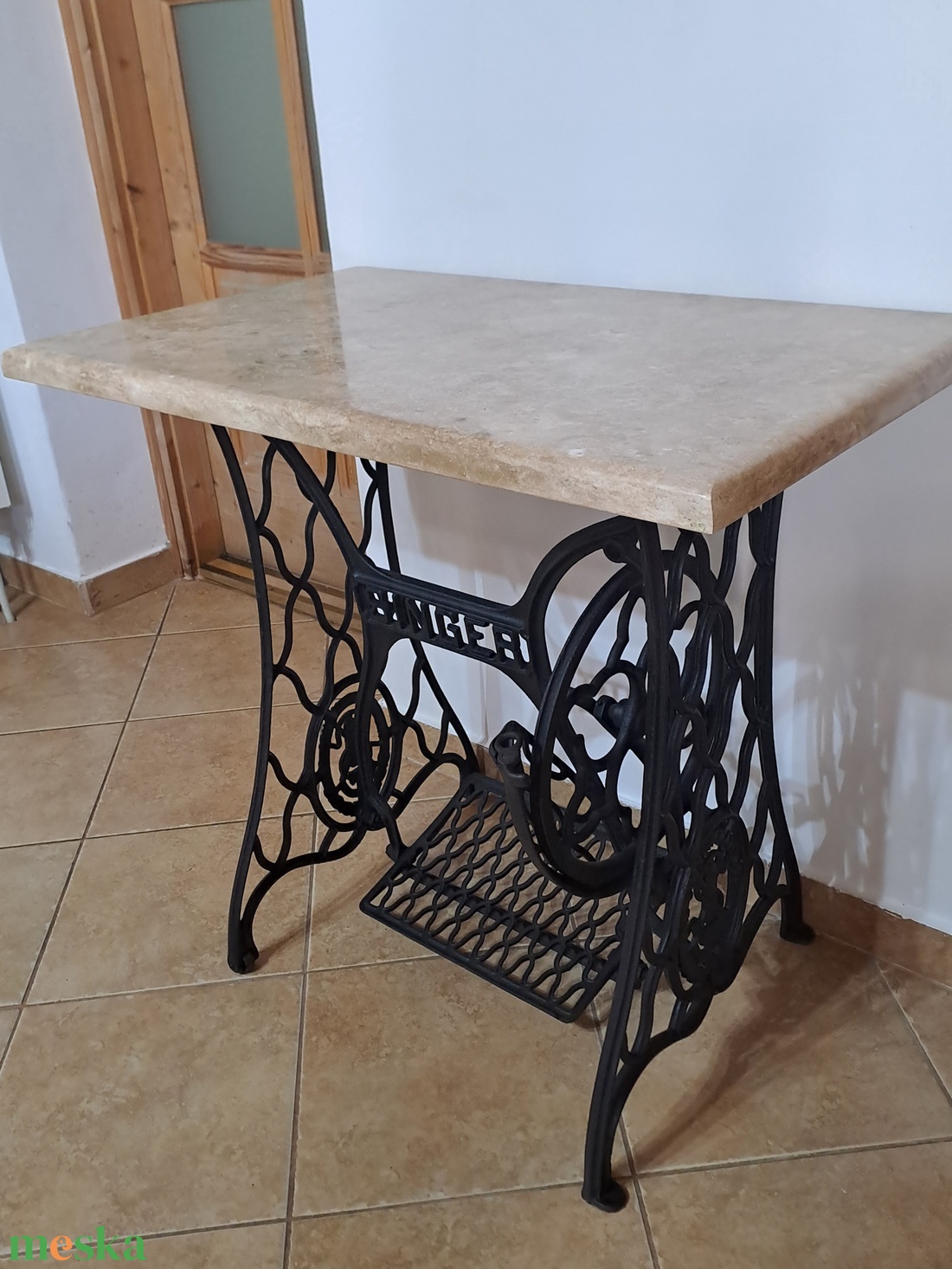 Mrvny vagy üvegasztal singer varrógp lbakon - otthon & életmód - bútor - asztal - Meska.hu