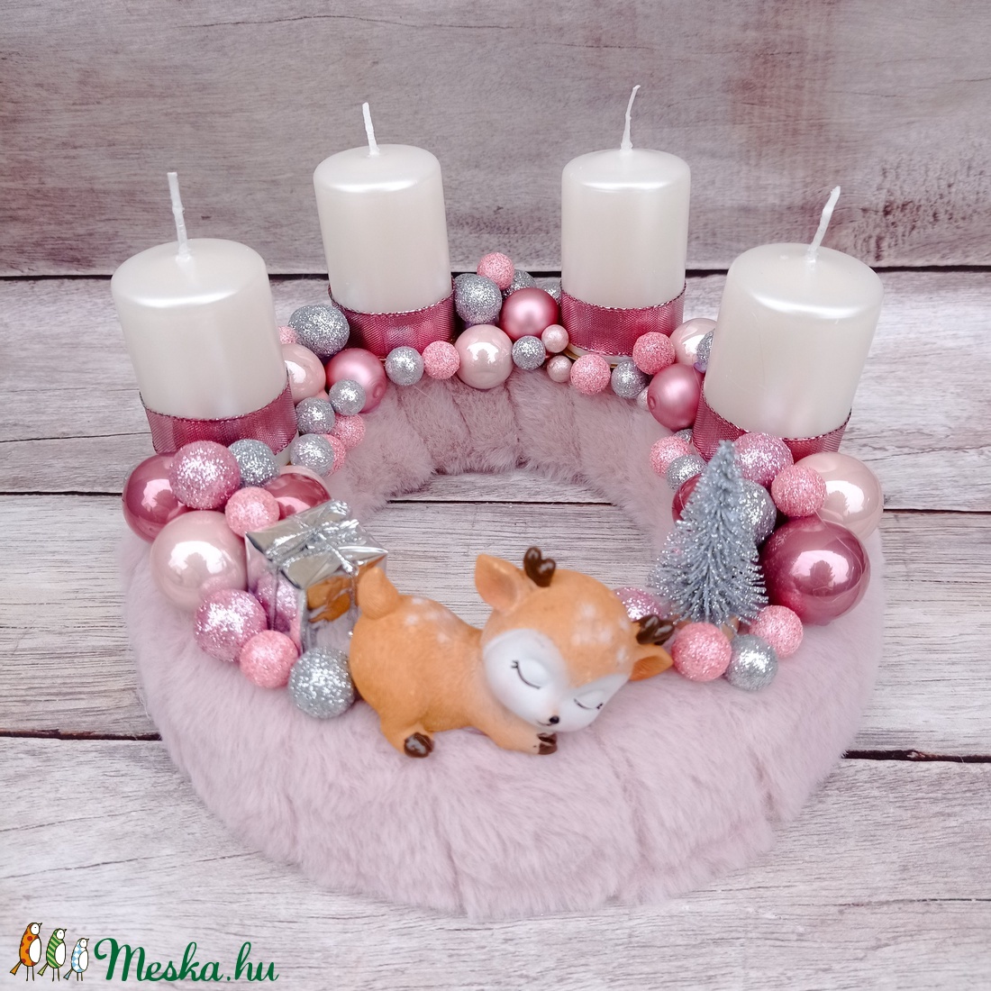 Bambis adventi koszorú - karácsony - adventi díszek - adventi koszorú - Meska.hu