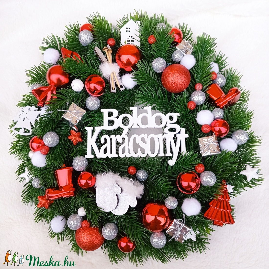 Karácsonyi kopogtató - karácsony - adventi díszek - adventi ajtódísz - Meska.hu