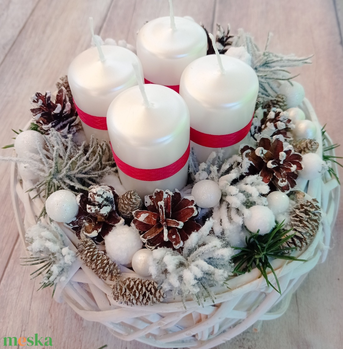 Fonott adventi koszorú  - karácsony - adventi díszek - adventi koszorú - Meska.hu