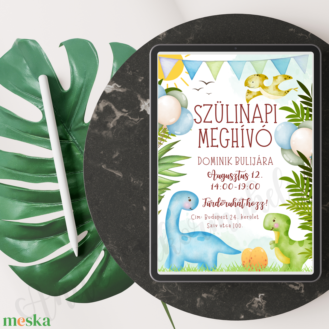 Dínós szülinapi meghívó - digitális termék - otthon & életmód - papír, írószer - ajándékozás kellékei - meghívó - Meska.hu Dínós szülinapi meghívó - digitális termék - otthon & életmód - papír, írószer - ajándékozás kellékei - meghívó - Meska.hu