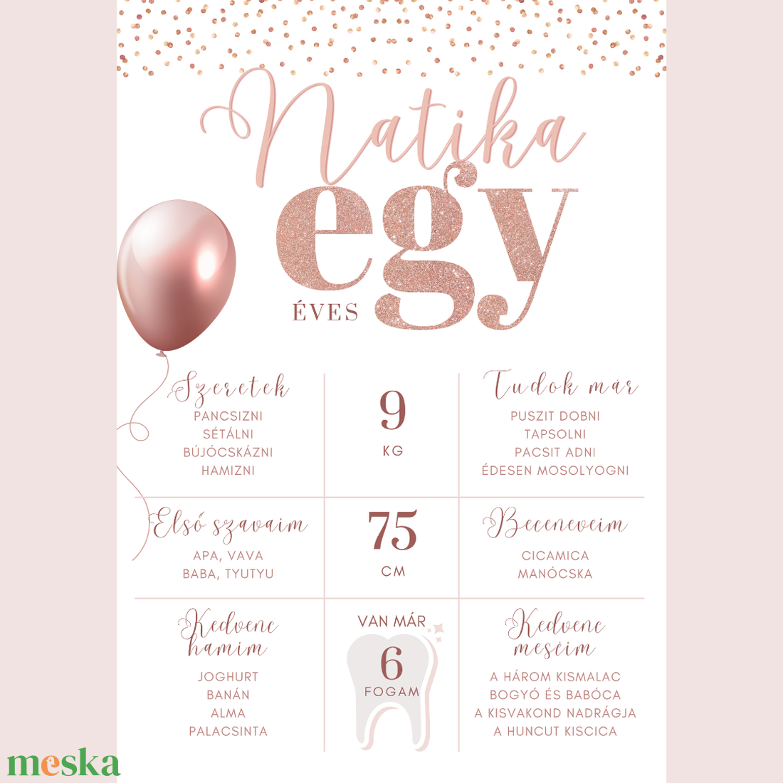 Elegáns stílusú szülinapi plakát, születésnapi poszter lányoknak, rózsaarany színű, lufis - digitális termék - otthon & életmód - babaszoba, gyerekszoba - babaszoba dekoráció - Meska.hu Elegáns stílusú szülinapi plakát, születésnapi poszter lányoknak, rózsaarany színű, lufis - digitális termék - otthon & életmód - babaszoba, gyerekszoba - babaszoba dekoráció - Meska.hu