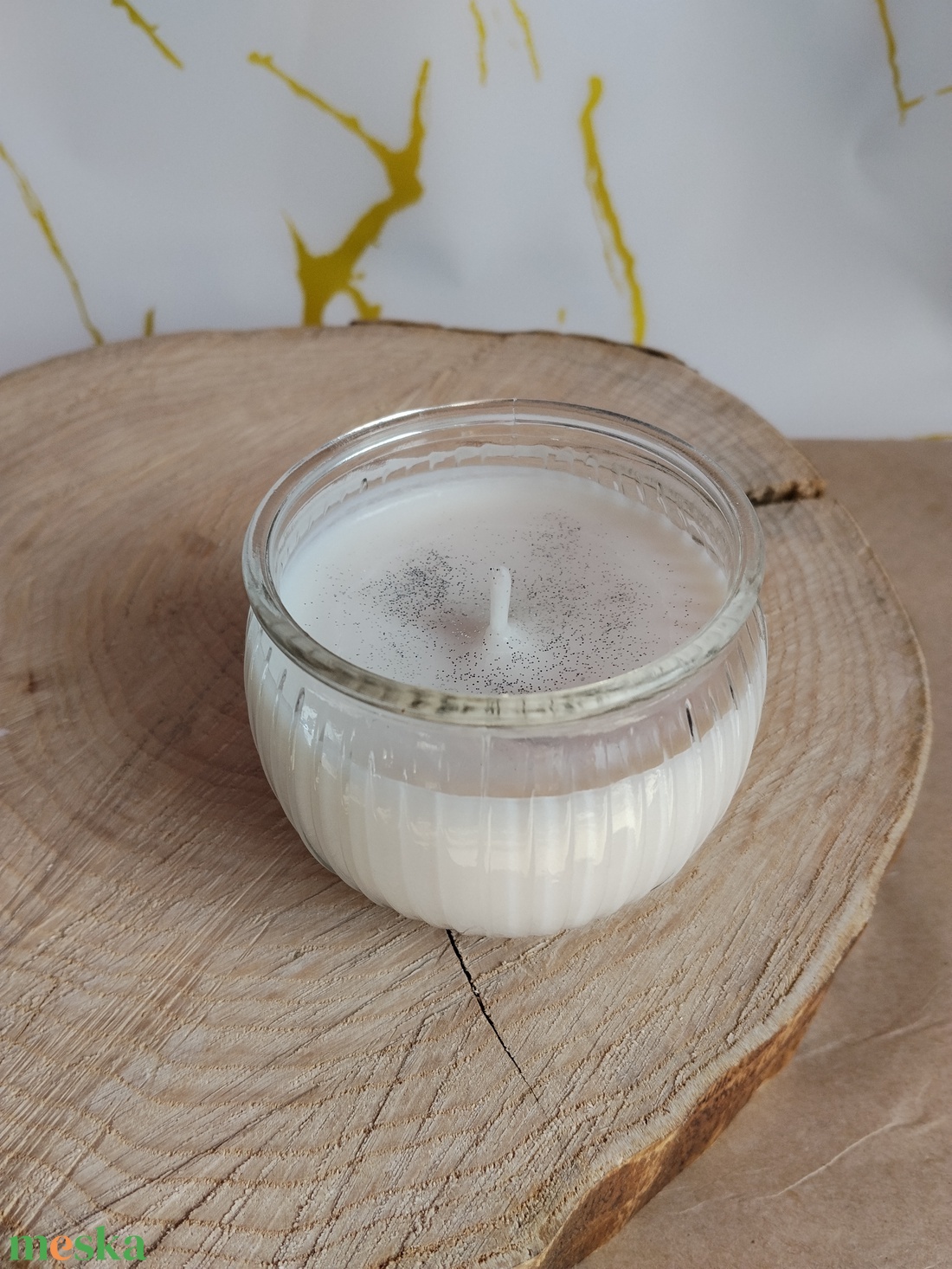 Szójaviasz gyertya - otthon & életmód - gyertya, illat, aroma - aromalámpa - Meska.hu