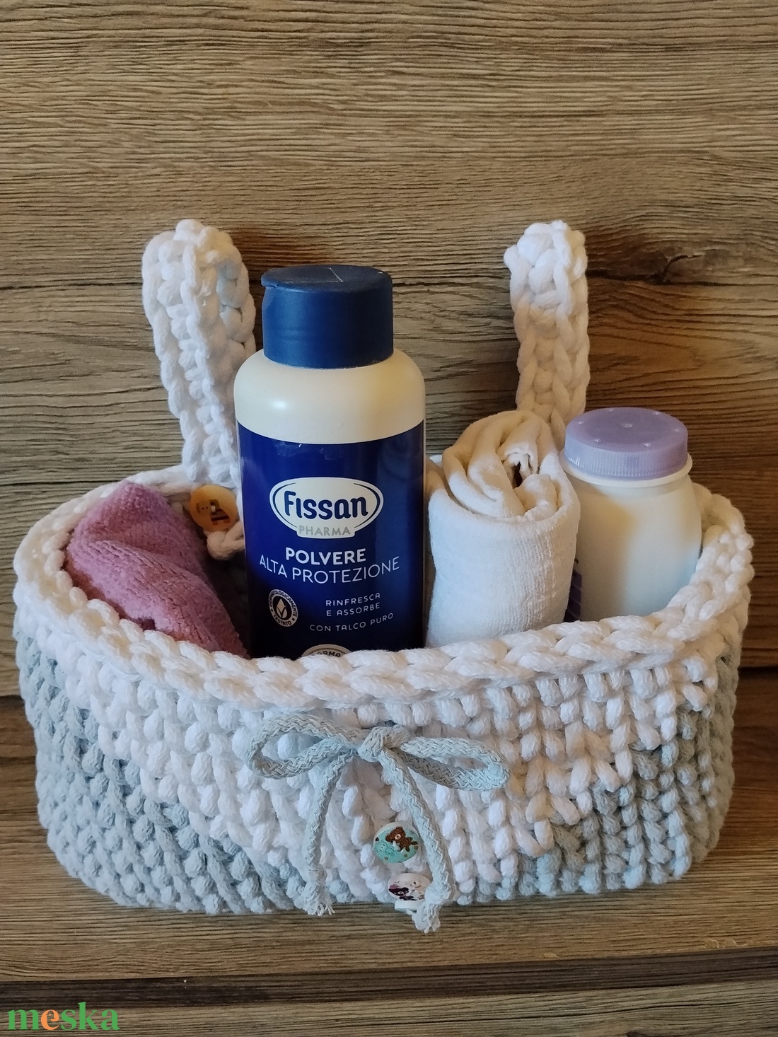 Horgolttároló - baba - mama - baba ágynemű - zsebes tároló - Meska.hu