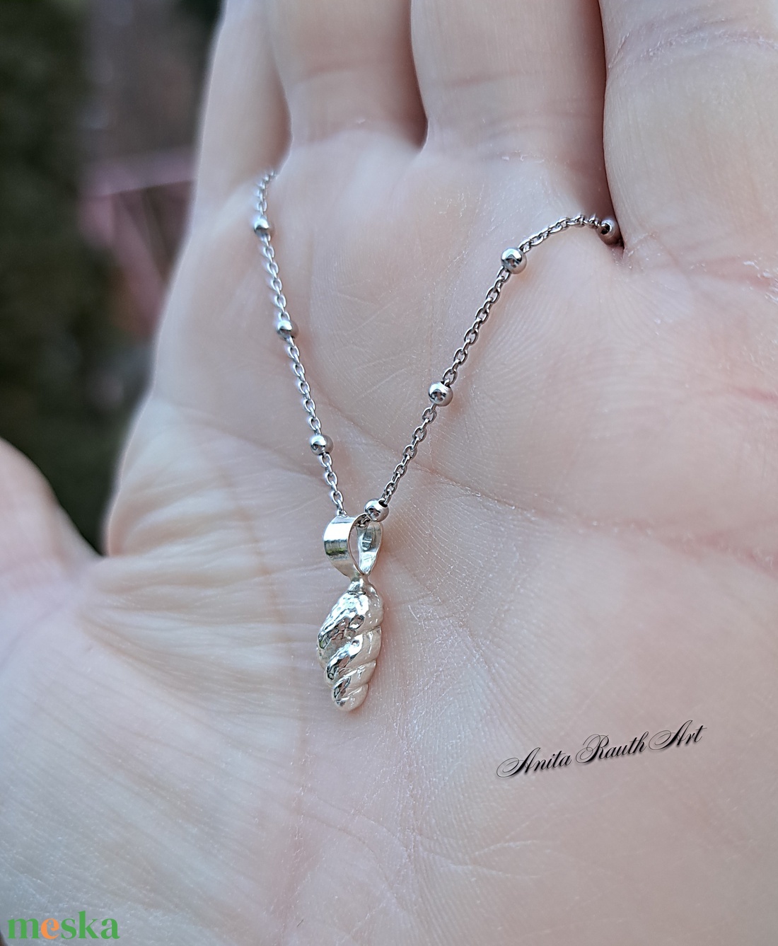 Mini csigaház sterling ezüstből - ékszer - nyaklánc - medál - Meska.hu Mini csigaház sterling ezüstből - ékszer - nyaklánc - medál - Meska.hu