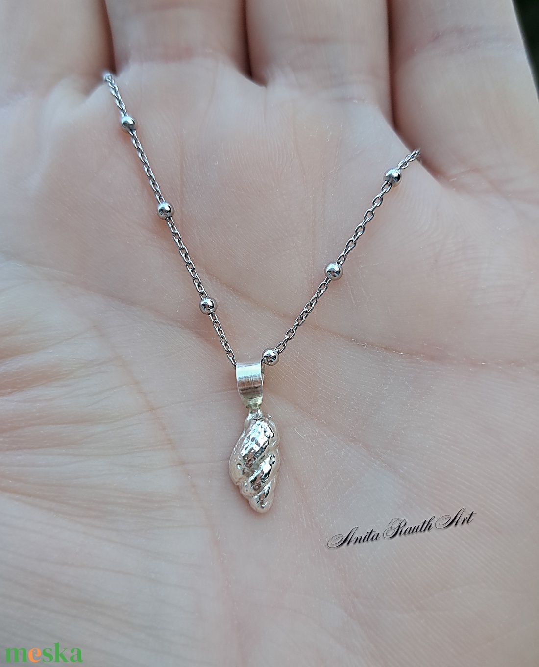 Mini csigaház sterling ezüstből - ékszer - nyaklánc - medál - Meska.hu Mini csigaház sterling ezüstből - ékszer - nyaklánc - medál - Meska.hu