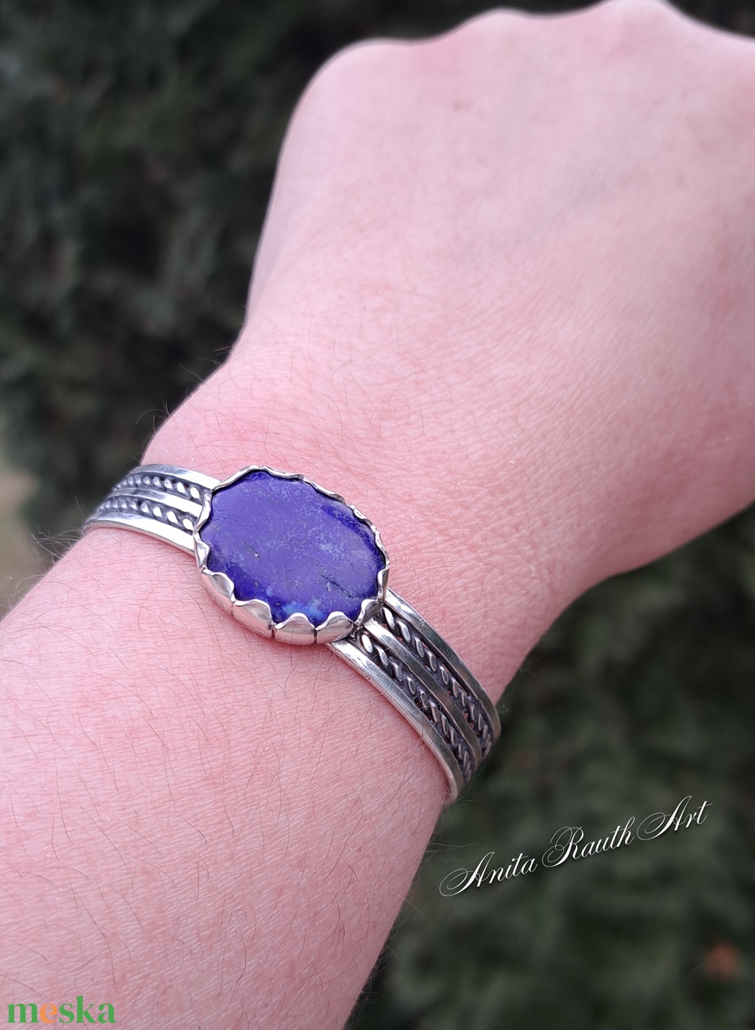 Lapis lazuli ovális karkötő - ékszer - karkötő - karperec - Meska.hu Lapis lazuli ovális karkötő - ékszer - karkötő - karperec - Meska.hu