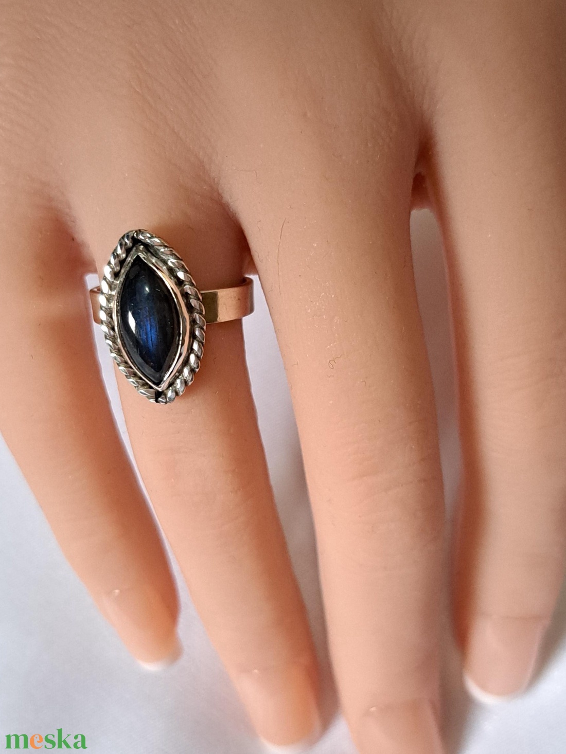 Kék Labradorit gyűrű - ékszer - gyűrű - statement gyűrű - Meska.hu