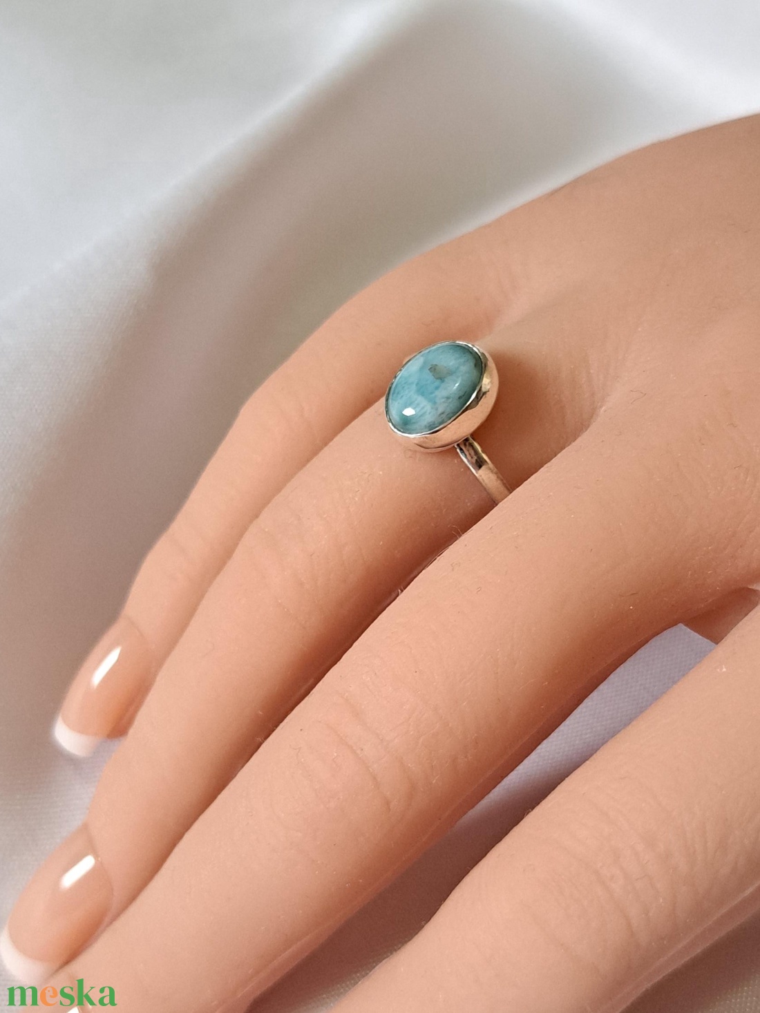 Larimar gyűrű - ékszer - gyűrű - statement gyűrű - Meska.hu