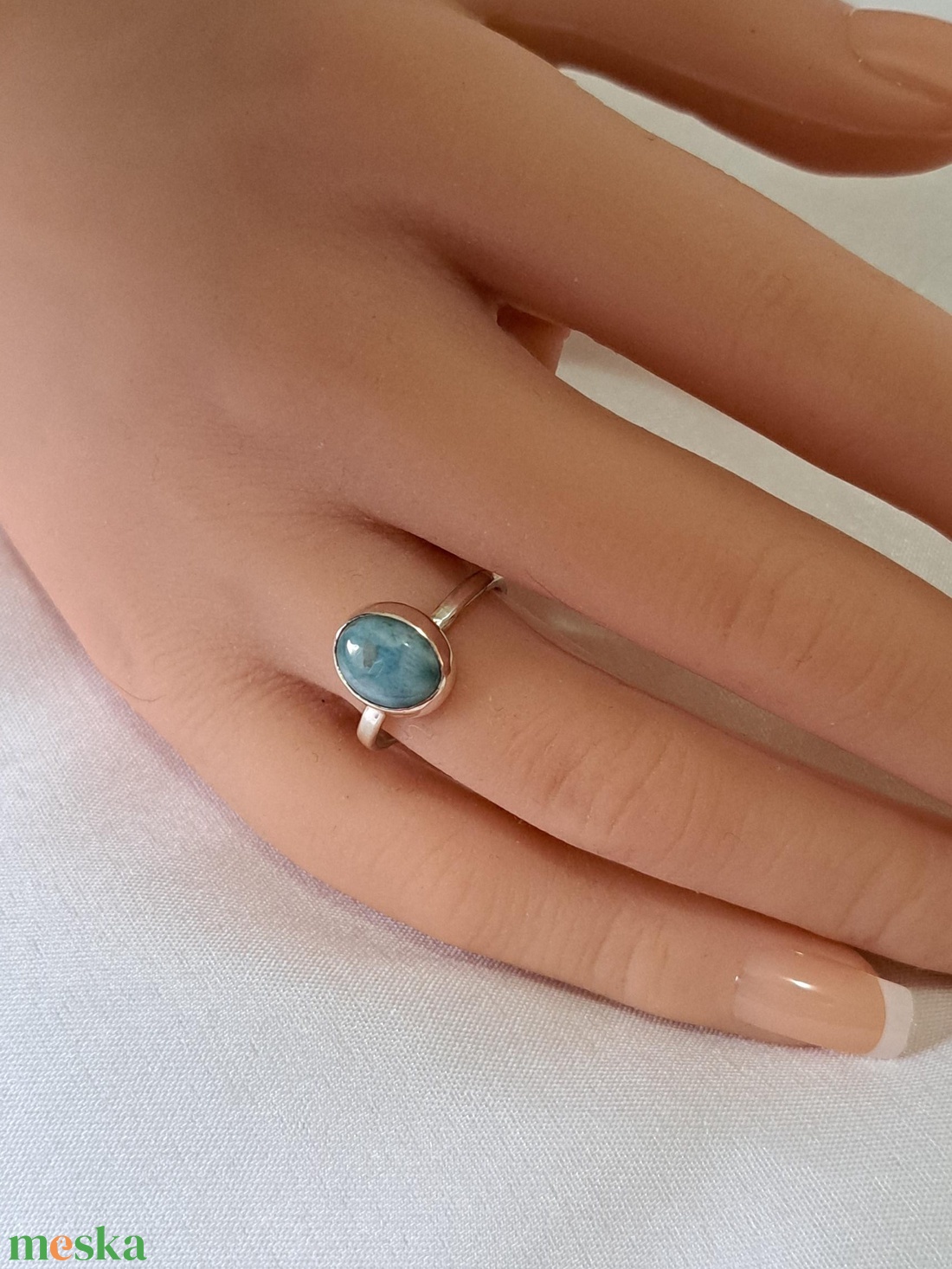 Larimar gyűrű - ékszer - gyűrű - statement gyűrű - Meska.hu