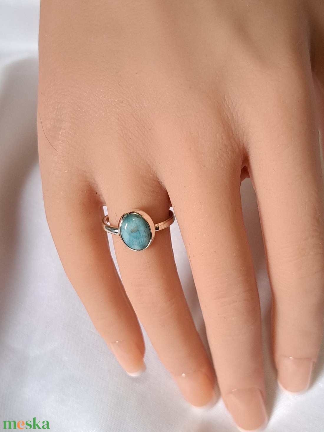 Larimar gyűrű - ékszer - gyűrű - statement gyűrű - Meska.hu