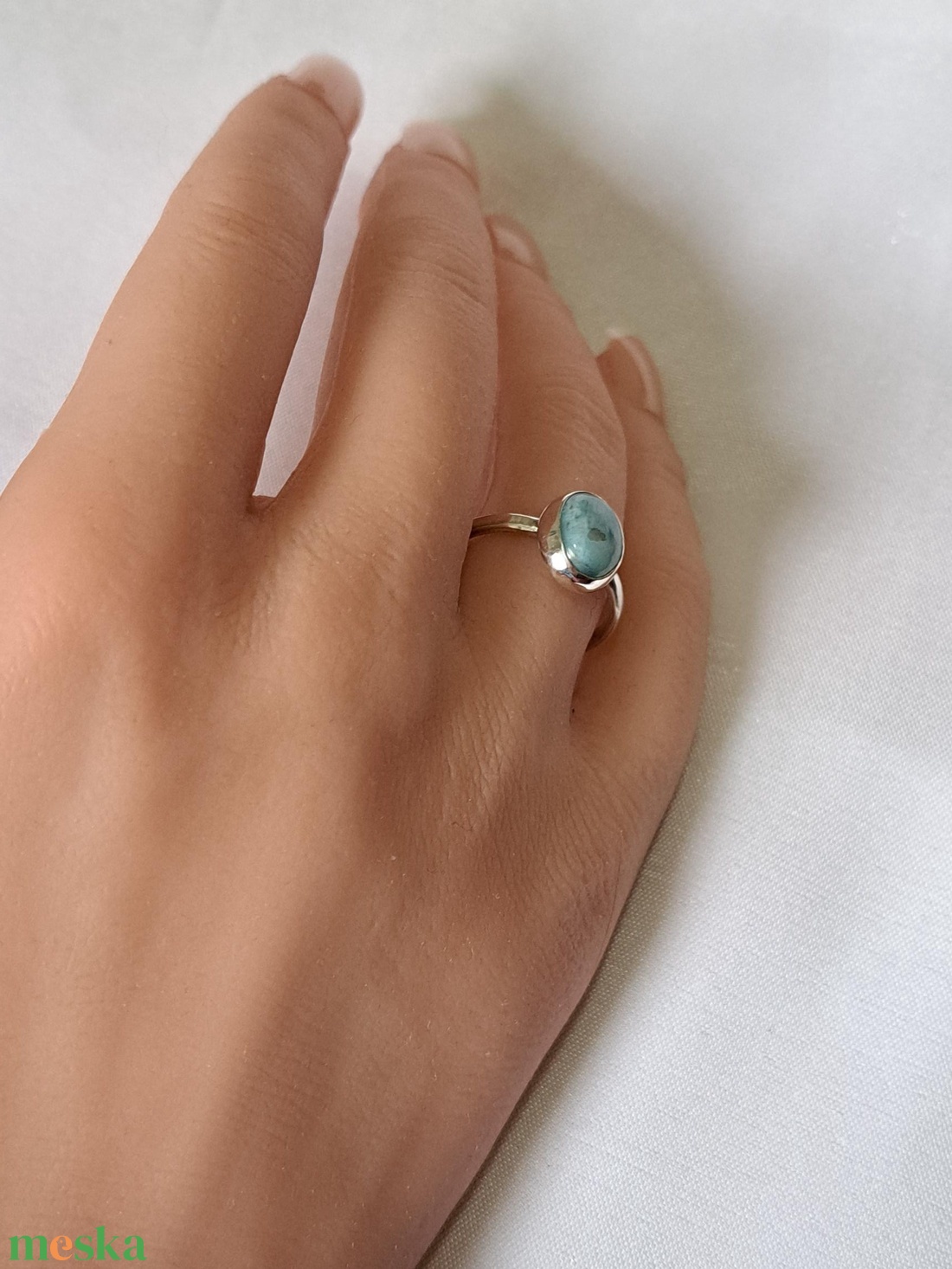 Larimar gyűrű - ékszer - gyűrű - statement gyűrű - Meska.hu