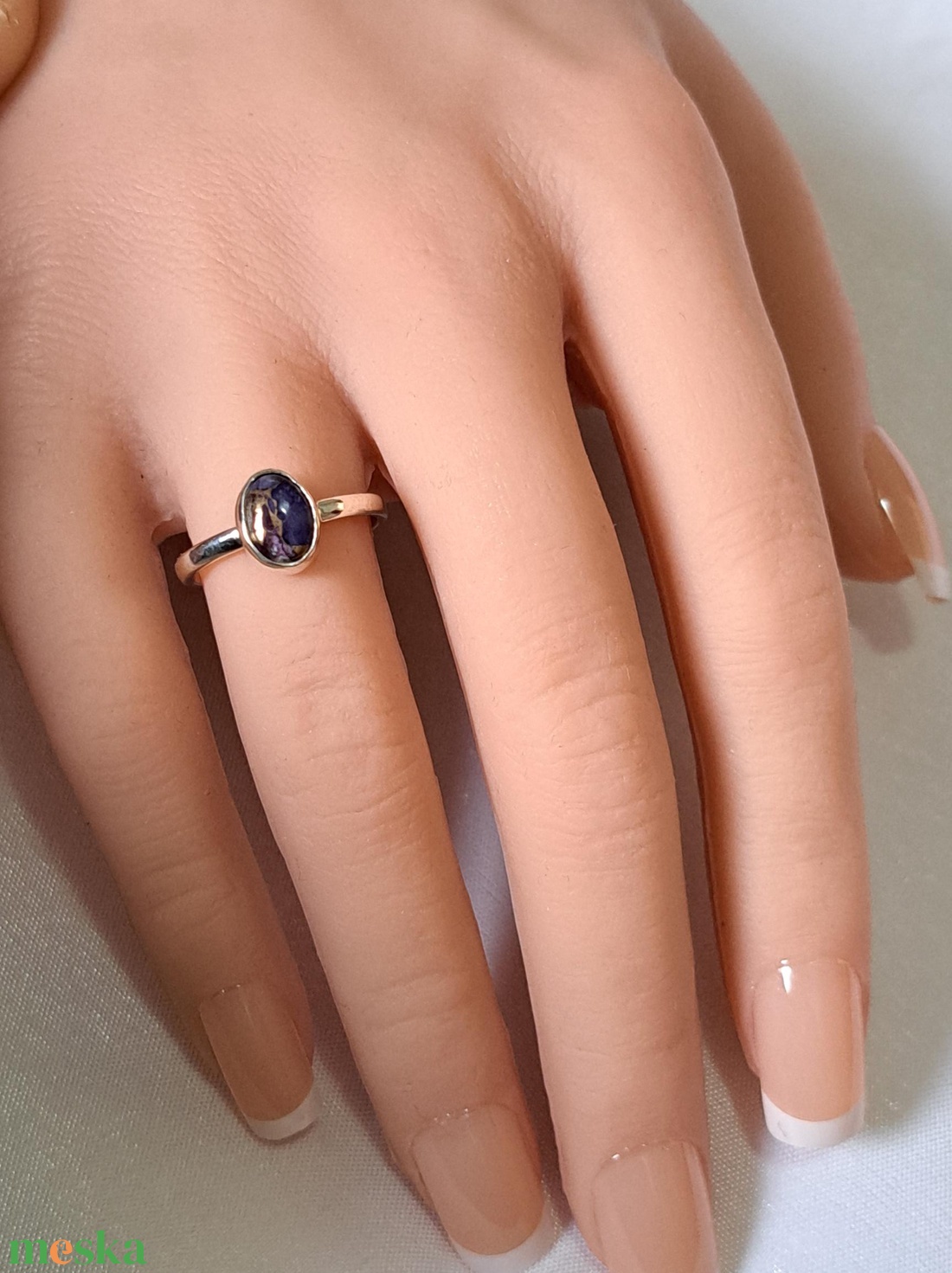 Pici lila türkiz gyűrű - ékszer - gyűrű - statement gyűrű - Meska.hu
