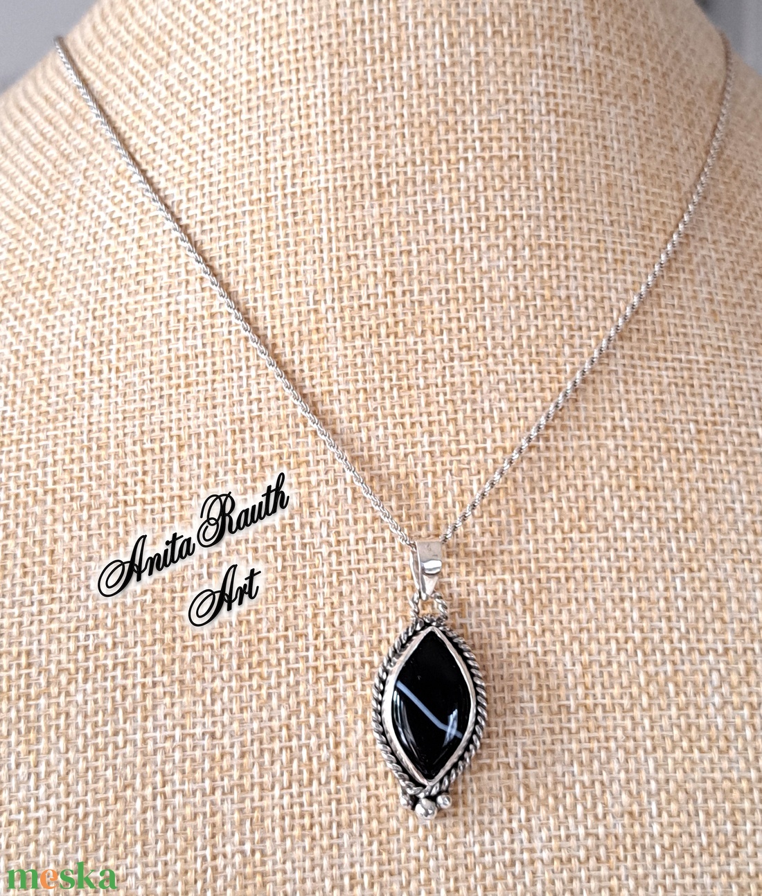 Achát medál csavarral - ékszer - nyaklánc - medál - Meska.hu