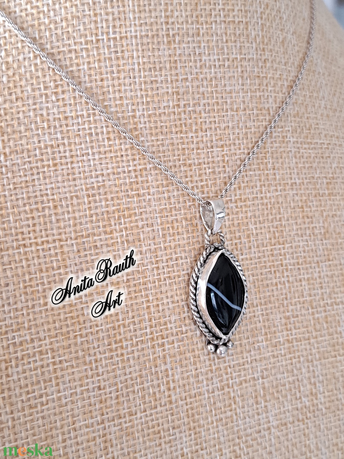 Achát medál csavarral - ékszer - nyaklánc - medál - Meska.hu