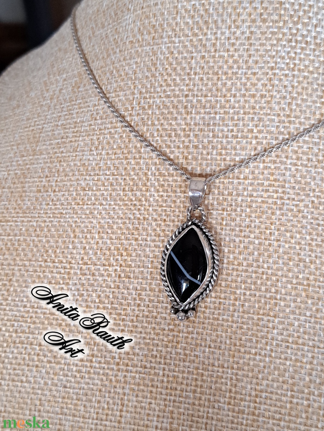 Achát medál csavarral - ékszer - nyaklánc - medál - Meska.hu