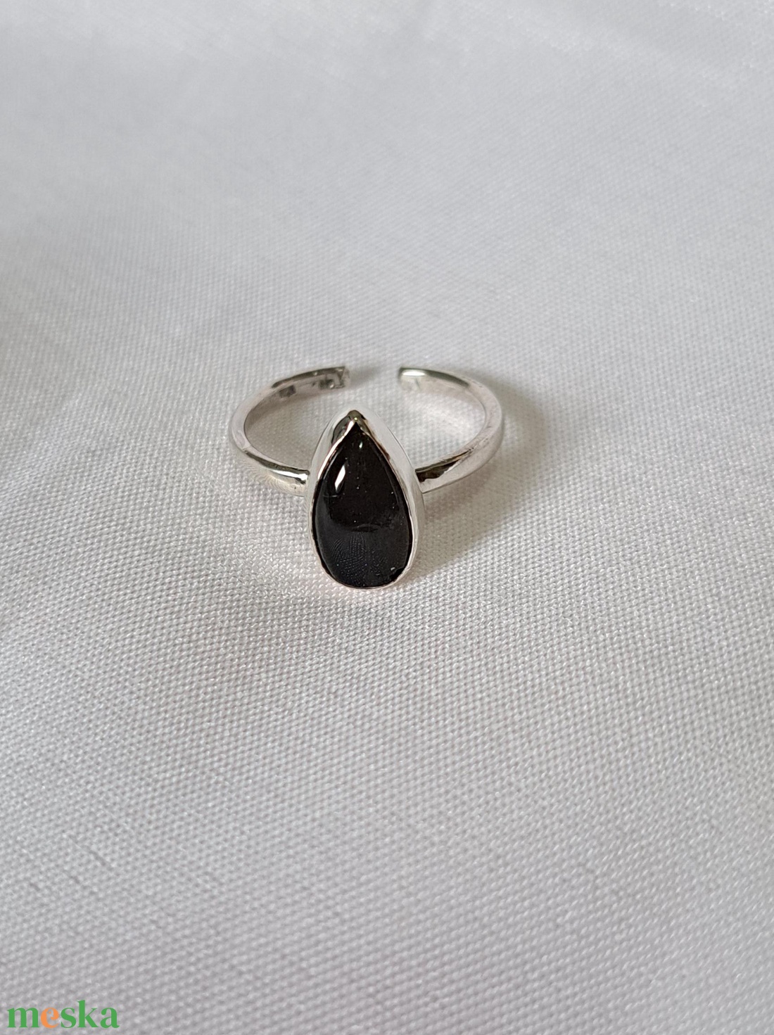 Kék labradorit gyűrű - cseppforma - ékszer - gyűrű - statement gyűrű - Meska.hu