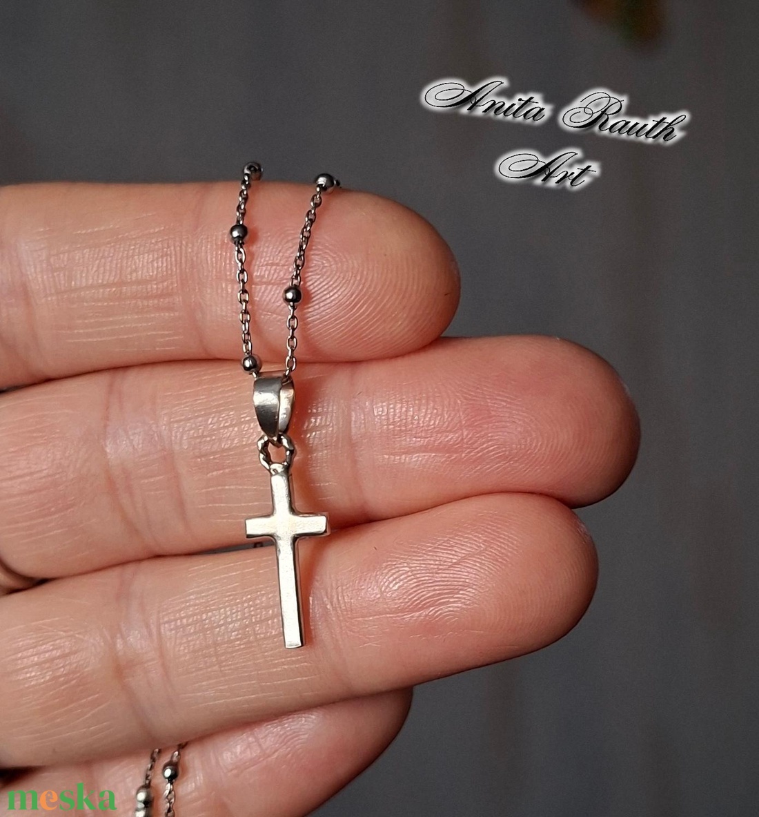 Ezüst  kereszt medál - ékszer - nyaklánc - medál - Meska.hu